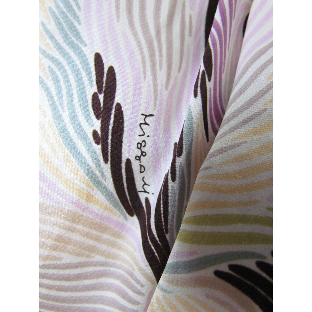 Missoni Silk Skirt Pastel Sz 40 4 Scarf Accent Runway As seen on Hollywood Star - Picture 6 of 16
